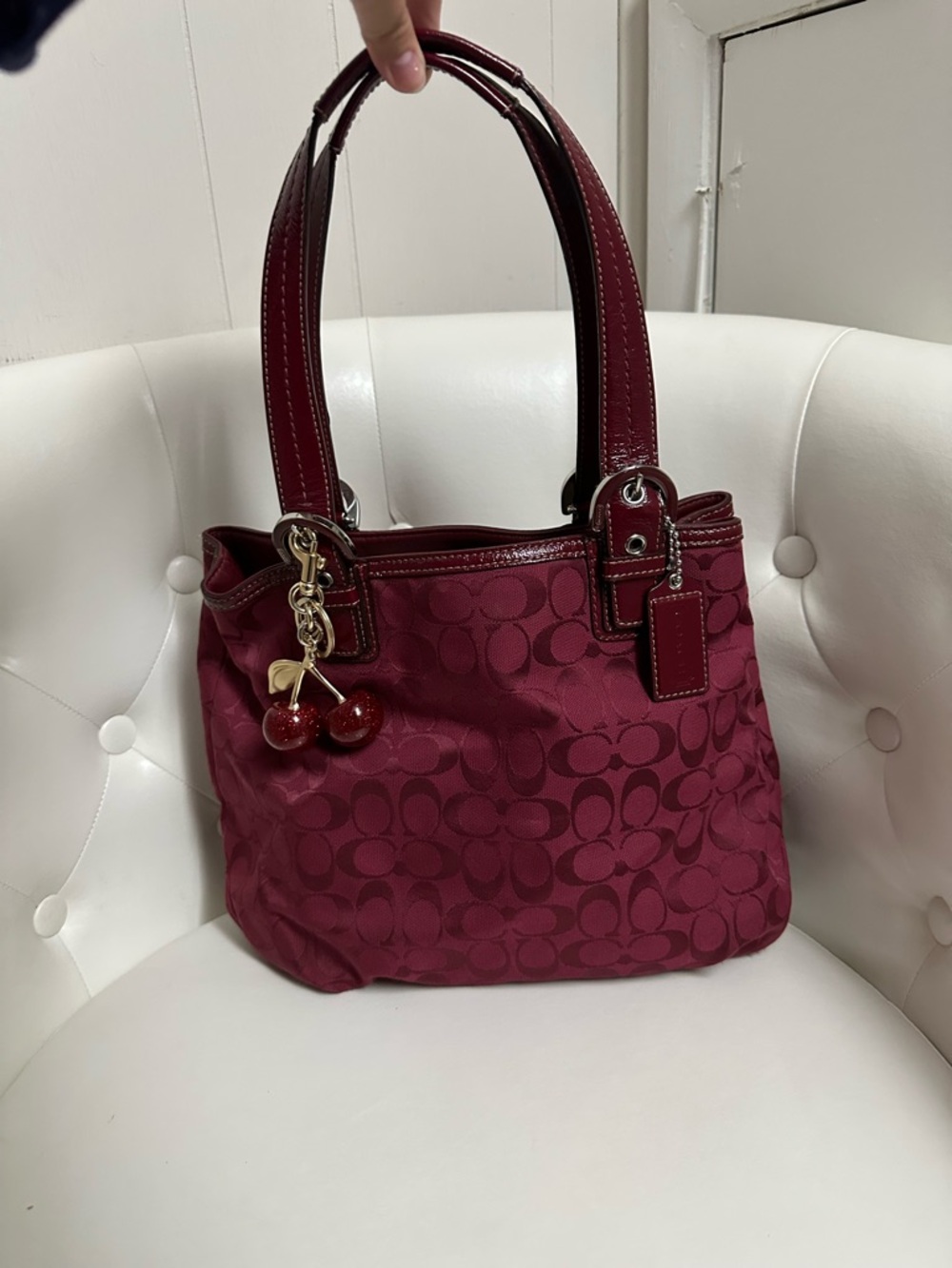 Coach Signature Bag in Burgundy